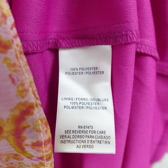 Taylor Womens Printed Ruffle Hem Peasant Dress Plus Size 20W - Picture 12 of 12